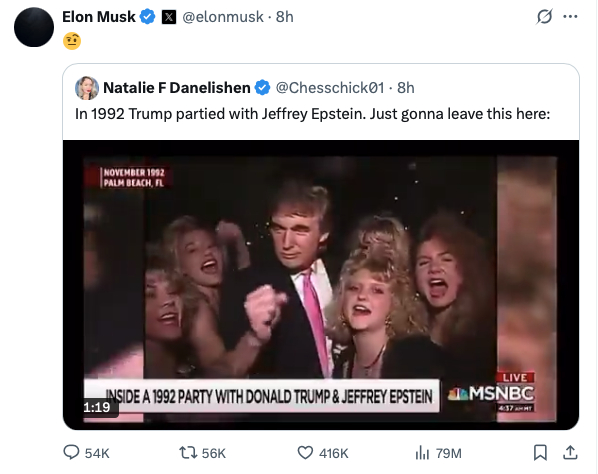 President Donald Trump at a "Jeffery Epstein Party"
